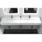 Castello Usa Nile 84-inch Gray Vanity Set with White Top and Black Handles CB-MC-84G-BL-2053-WH - alternate 7